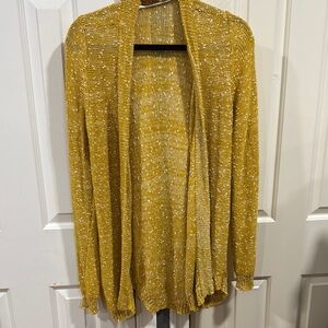 Cozy Mustard Yellow Knit Cardigan